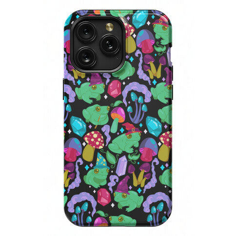 Magical Mushroom Frogs Pattern Phone Case